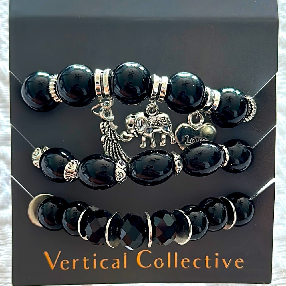 Vertical Collective 3 Piece Beaded Bracelet Set